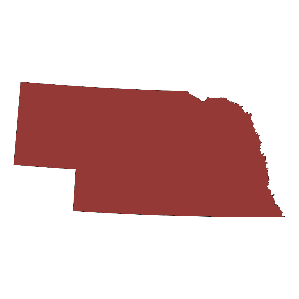 Nebraska state outline