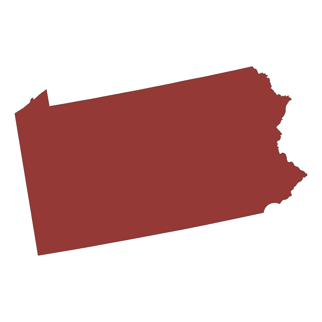 Pennsylvania state outline