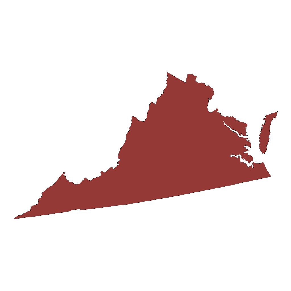 Virginia state outline