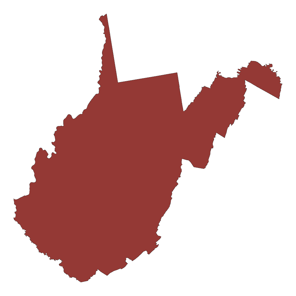 West Virginia state outline
